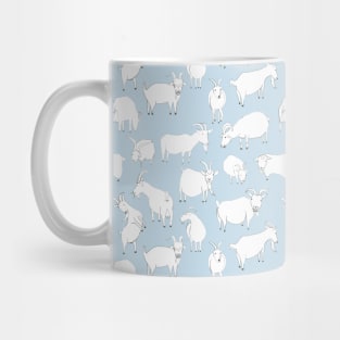 Goats Playing – blue Mug